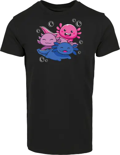 Three axolotls