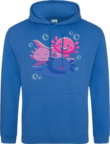 Three axolotls