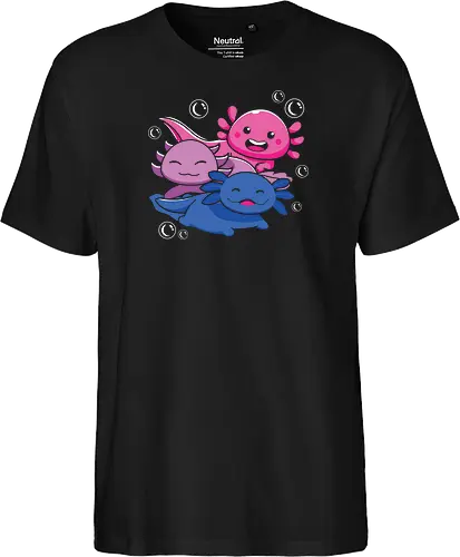 Three axolotls