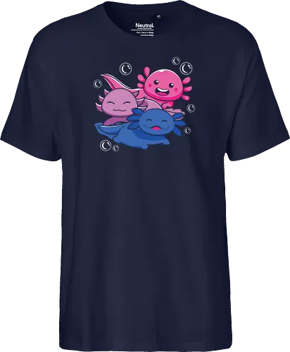 Three axolotls