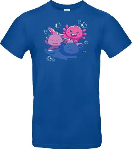 Three axolotls