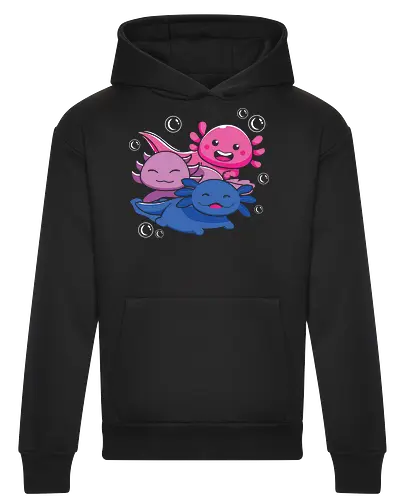 Three axolotls