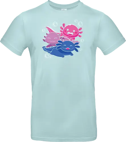 Three axolotls