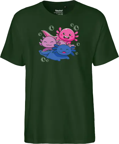 Three axolotls