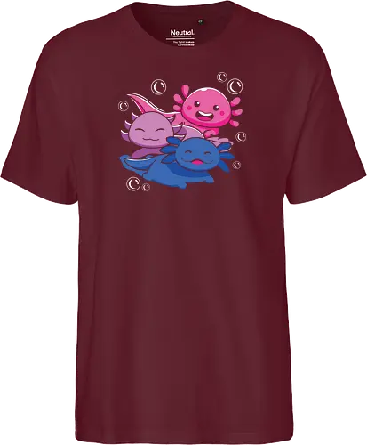 Three axolotls