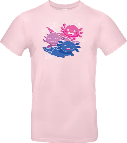 Three axolotls