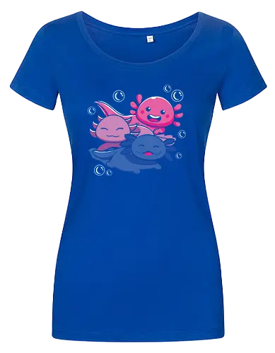 Three axolotls
