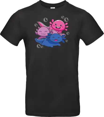 Three axolotls