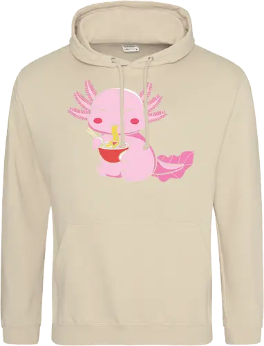 Axolotl eating pasta