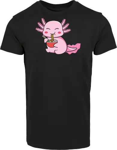 Axolotl eating pasta