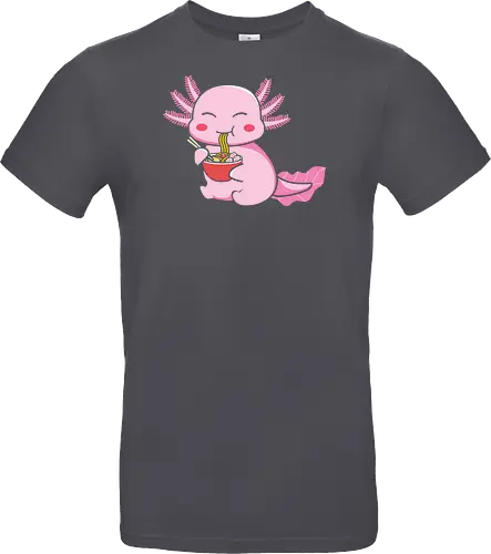 Axolotl eating pasta