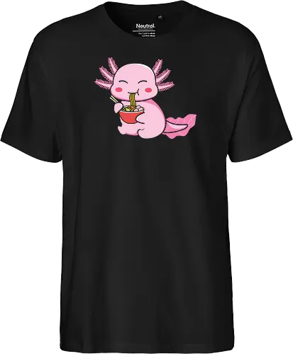Axolotl eating pasta