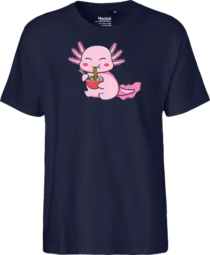 Axolotl eating pasta
