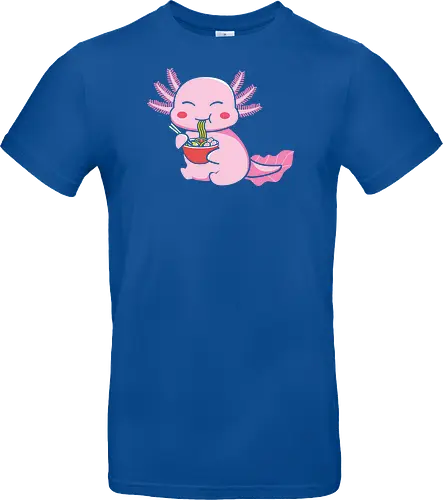 Axolotl eating pasta