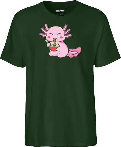 Axolotl eating pasta