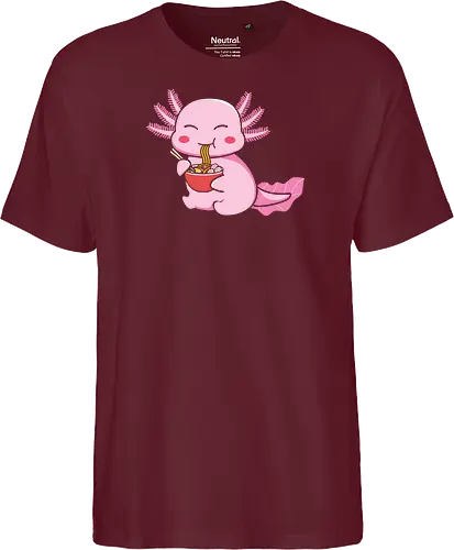 Axolotl eating pasta
