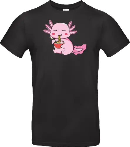 Axolotl eating pasta