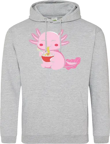 Axolotl eating pasta