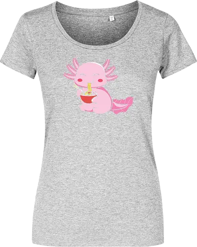 Axolotl eating pasta