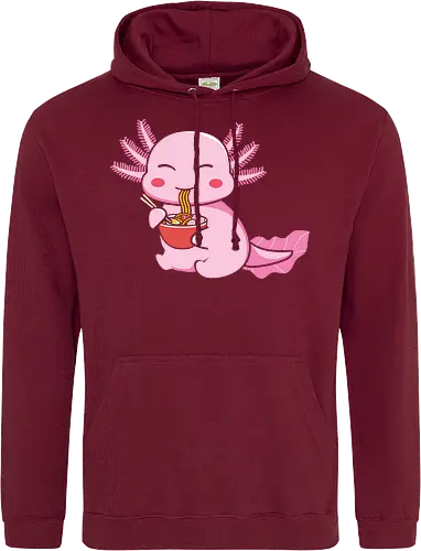 Axolotl eating pasta