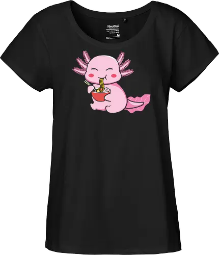 Axolotl eating pasta