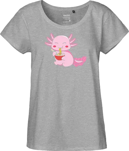 Axolotl eating pasta
