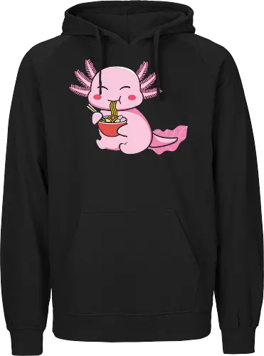 Axolotl eating pasta