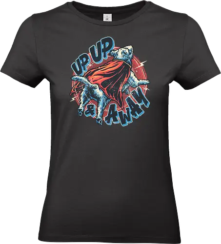 Up Up and Away  - Movie, film, comics, comic book, animated, cartoons, superhero, dog, animal - Standard T-Shirt (Women)