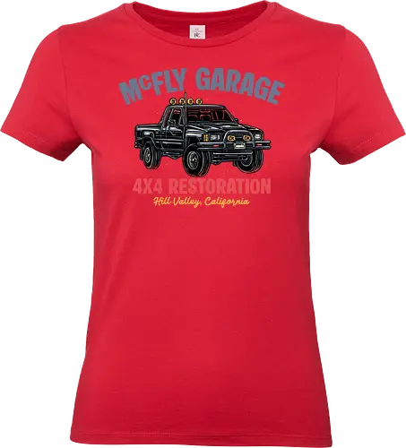 McFly Garage - Movie, film, retro, sci-fi, science fiction, time travel, cars - Standard T-Shirt (Women)