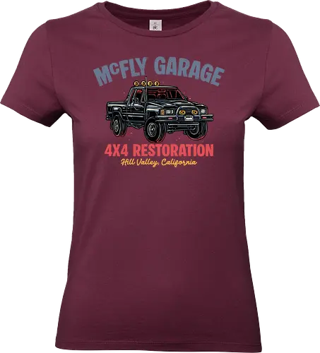 McFly Garage - Movie, film, retro, sci-fi, science fiction, time travel, cars - Standard T-Shirt (Women)