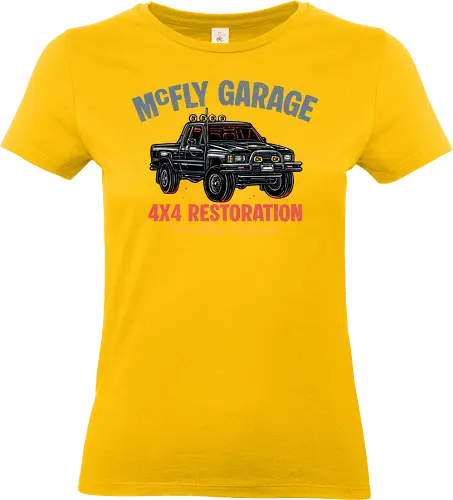 McFly Garage - Movie, film, retro, sci-fi, science fiction, time travel, cars - Standard T-Shirt (Women)