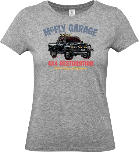 McFly Garage - Movie, film, retro, sci-fi, science fiction, time travel, cars - Standard T-Shirt (Women)