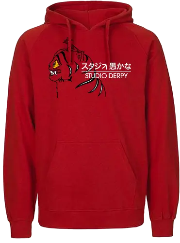 Studio Derpy - best on blue, Kpop demon hunters, demon, hunters, derpy tiger, Derpy, bird, demon hunters, blue tiger, funny - Fairtrade Hoodie