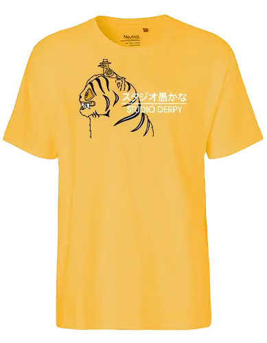 Studio Derpy - best on blue, Kpop demon hunters, demon, hunters, derpy tiger, Derpy, bird, demon hunters, blue tiger, funny - Fairtrade T-Shirt