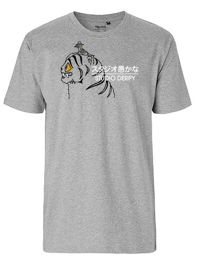 Studio Derpy - best on blue, Kpop demon hunters, demon, hunters, derpy tiger, Derpy, bird, demon hunters, blue tiger, funny - Fairtrade T-Shirt