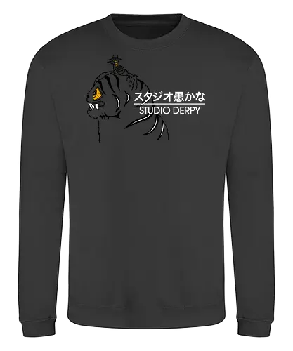 Studio Derpy - best on blue, Kpop demon hunters, demon, hunters, derpy tiger, Derpy, bird, demon hunters, blue tiger, funny - Sweatshirt