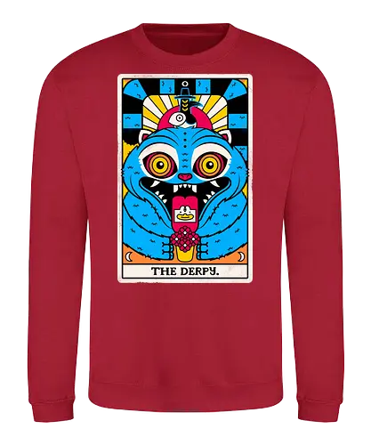 Derpy Tarot Card - Derpy tiger, kpop demon hunters, demon hunters, Tarot Card, blue tiger - Sweatshirt