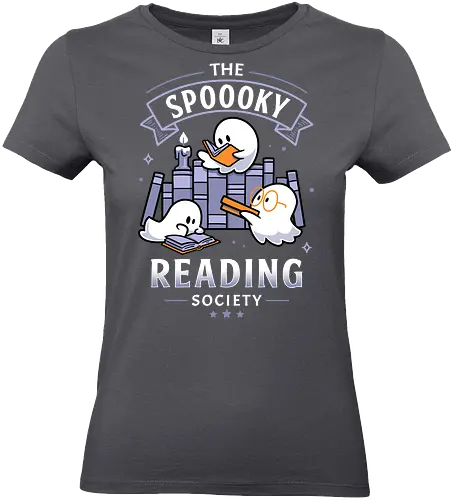 Spooky Reading Society - book lover, bookworm, halloween vibes, spooky season, cute ghosts, gothic, horror, library, reading is magic, fall aesthetic, quirky, Paranormal, cozy, paranormal, boo - Standard T-Shirt (Women)