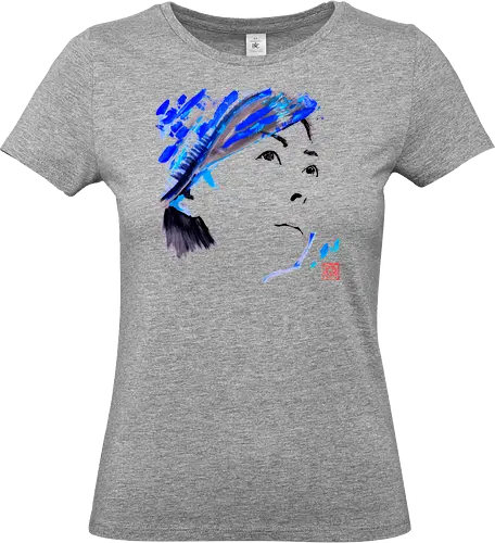 noriko looks up - woman, sumie, japan - Standard T-Shirt (Women)