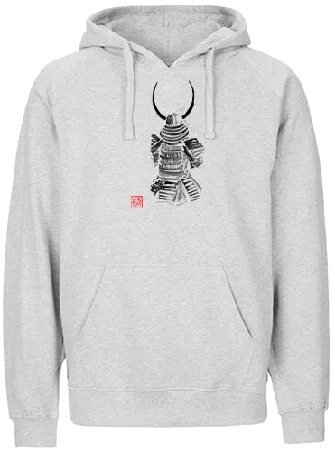 samurai watching fuji - samurai, sumie, japan, horse, fuji - Fairtrade Hoodie