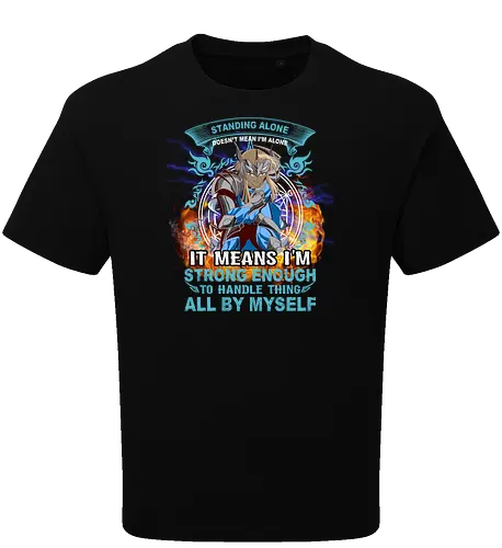 Standing Alone Strong Enough" Anime Warrior Norse Mythology Art
