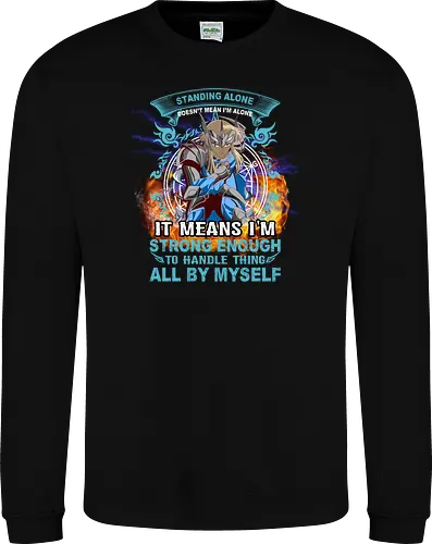 Standing Alone Strong Enough" Anime Warrior Norse Mythology Art