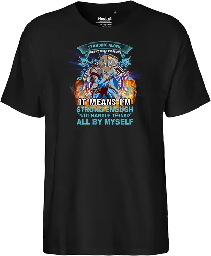 Standing Alone Strong Enough" Anime Warrior Norse Mythology Art