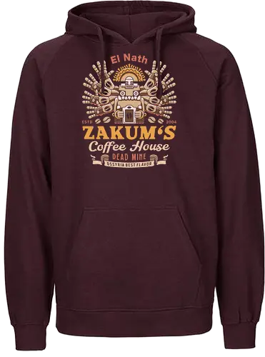 Zakum Coffee Emblem - maplestory, pink bean, maplestory 2, maple story, slime, yeti, orange mushroom, kawaii, coffee, chibi, nostalgia, video game, gaming, gamer, zakum helm - Fairtrade Hoodie