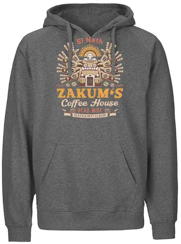 Zakum Coffee Emblem - maplestory, pink bean, maplestory 2, maple story, slime, yeti, orange mushroom, kawaii, coffee, chibi, nostalgia, video game, gaming, gamer, zakum helm - Fairtrade Hoodie