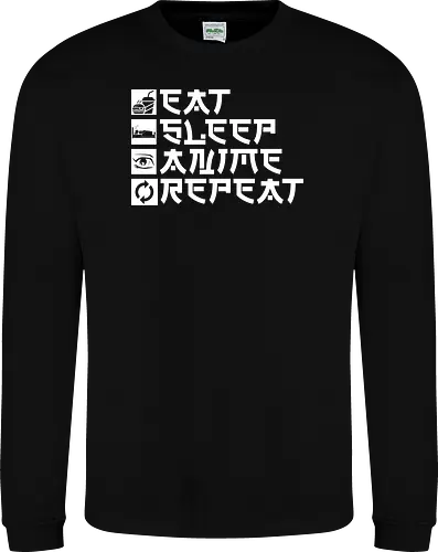  Eat Sleep Anime Repeat Otaku Life Motto