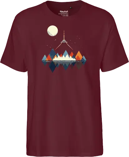 Arrival - space, science fiction, abstract, vintage colours, space ship, moon - Fairtrade T-Shirt