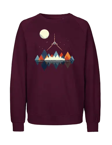 Arrival - space, science fiction, abstract, vintage colours, space ship, moon - Fairtrade Sweatshirt