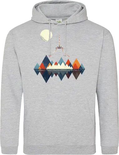 Arrival - space, science fiction, abstract, vintage colours, space ship, moon - Standard Hoodie