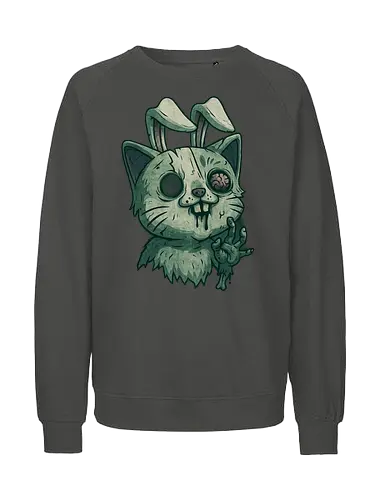ZombieSmilow - Simlow, Twitch, Streamer, Katze, Zombie - Fairtrade Sweatshirt